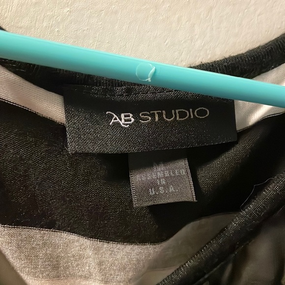 Striped tank with sheer overlay - Picture 2 of 4